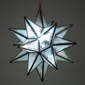 Large Partially Frosted Glass Star Light