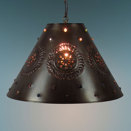 Large Punched Marble Shade Pendant Light