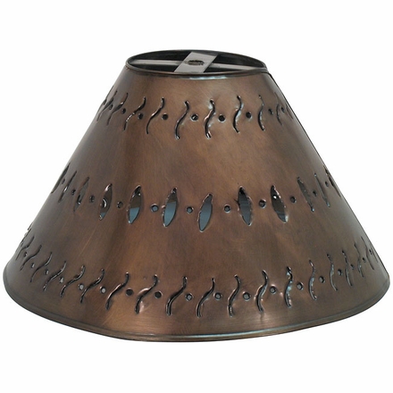 Large Punched Metal Lamp Shade
