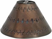 Large Punched Metal Lamp Shade