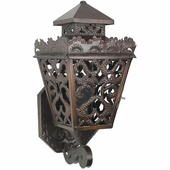 Large Punched Tin Colonial Wall Sconce