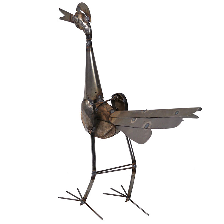 Large Rocking Roadrunner Metal Garden Art Sculpture