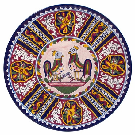 Large Rooster & Hen Platter 18