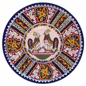 Large Rooster & Hen Platter 18" Dia.