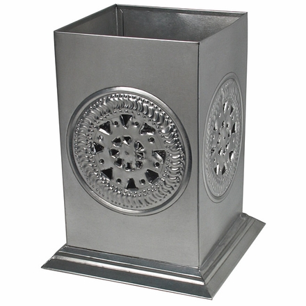 Large Square Natural Tin Mexican Luminarias - Set of 2