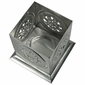 Large Square Natural Tin Mexican Luminarias - Set of 2