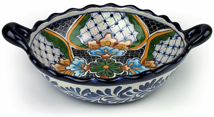 Large Talavera Cazuela Bowl - Dolores Pattern