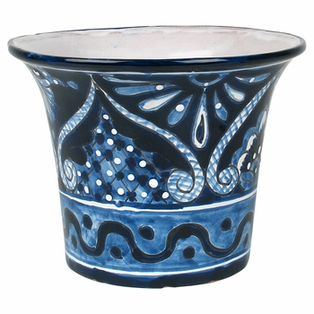 Large Talavera Flower Pot Blue & White