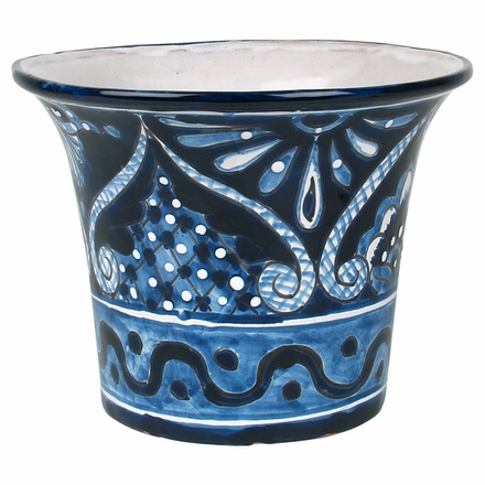 Large Talavera Flower Pot Blue & White
