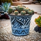 Large Talavera Flower Pot Blue & White