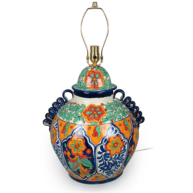 Large Talavera Ginger Jar Lamp Base