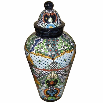 Large Talavera Ginger Jar with Lid