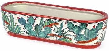 Large Talavera Oval Cactus Planter