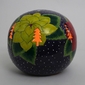 Large Talavera Poinsettia Luminary Globe with Christmas Tree Cutouts