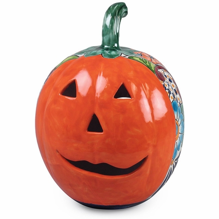 Large Talavera Pumpkin Jack o Lantern