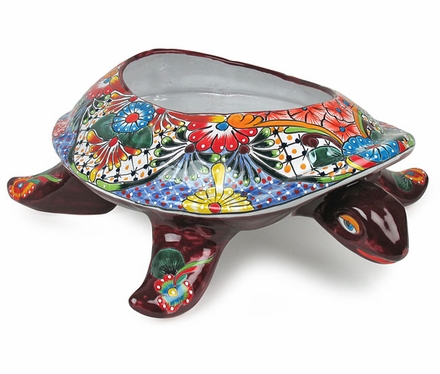 Large Talavera Sea Turtle Planter