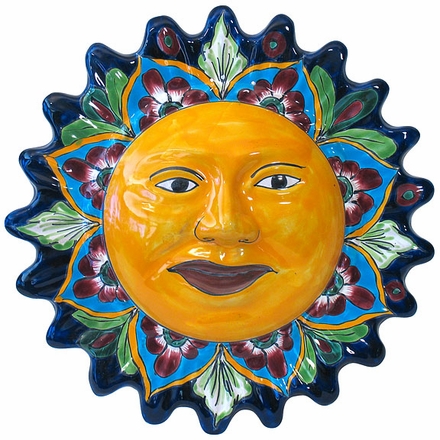 Large Talavera Sun Face - 15.5