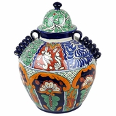 Large Traditional Talavera Ginger Jar