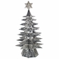 Lighted Natural Punched Tin Star Christmas Tree with Colored Marbles