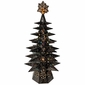 Lighted Punched Tin Star Christmas Tree with Marbles - Aged Tin