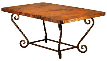 Margarita Dining Table with Copper Top