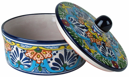 Margarita Talavera Tortilla Warmer with Lid