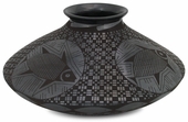 Mata Ortiz Black Fish Pot