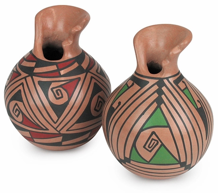 Mata Ortiz Jagged Lip Southwest Vasess - Set of 2