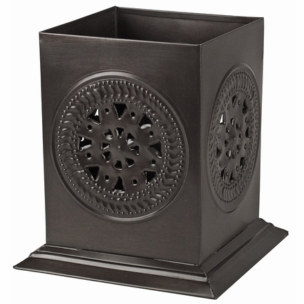 Medium Aged Tin Square Mexican Luminarias - Set of 2