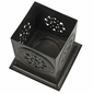 Medium Aged Tin Square Mexican Luminarias - Set of 2