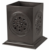 Medium Aged Tin Square Mexican Luminarias - Set of 2