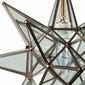 Medium Clear Glass Aged Tin Star Fixture