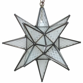 Medium Frosted Maya Star Hanging Fixture