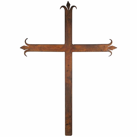 Medium Iron Fleur de Lis Cross