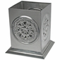 Medium Natural Tin Square Mexican Luminarias - Set of 2