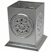 Medium Natural Tin Square Mexican Luminarias - Set of 2