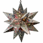 Medium Natural Tin Stained Glass Star Fixture