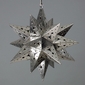 Medium Natural Tin Stained Glass Star Fixture