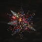 Medium Natural Tin Stained Glass Star Fixture