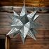 Medium Natural Tin Star Light Fixture - 16