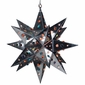 Medium Natural Tin Star Light with Colored Marbles