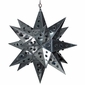 Medium Natural Tin Star Light with Colored Marbles
