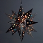Medium Natural Tin Star Light with Colored Marbles