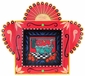 Medium Painted Tin Nicho with Catrina Print