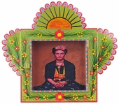 Medium Painted Tin Nicho with Frida Kahlo Print