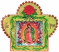 Medium Painted Tin Nicho with Our Lady of Guadalupe Print