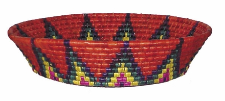 Medium Round Palm Basket - Multi-color
