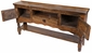 Medium Rustic Wood Turned Leg Buffet Table with 2 Doors, 1 Drawer and Shelf
