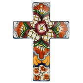 Medium Thick Talavera Cross
