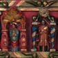 Medium Wooden Retablo with Hand Carved and Painted Religious Figures